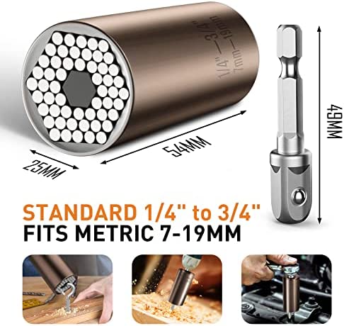 BIIB Stocking Stuffers Gifts for Men, Universal Super Socket, Cool Gadgets for Men Gifts for Dad, Christmas Gifts for Men Unique, Stocking Stuffers for Teens, Husband, Him, Tools for Men, Dad Gifts