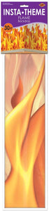 Beistle Plastic Flame Photo Backdrop Burning Fire Photography Background, 4' x 30', Yellow/Orange/Red