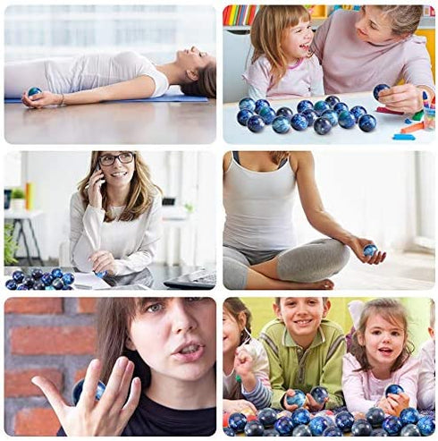 LovesTown 20 PCS Galaxy Stress Balls, 2.5 Inch Space Theme Stress Balls Foam Squeeze Balls Stress Relief Balls for Finger Exercise School Carnival Reward Party Bag Gift