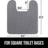 Gorilla Grip Thick Memory Foam Bathroom Rug for Toilet Base, Soft Absorbent Velvet Topside Floor Mats, Square Shape Contour Mat, Machine Wash, Cushioned Luxury Rugs for Bath Room, 22.5x19.5, Graphite
