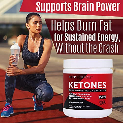 Keto Science Ketones Powder Dietary Supplement, Sugar-Free Lemon Drink Mix, Supports Carb-Fighting Diet & Weight Loss, Packaging May Vary, Green, 5.3 Oz