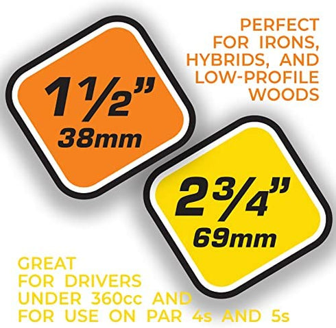 Pride Professional Tee System Plastic Golf Tees (Pack of 50), 40 Count 2-3/4-Inch + 10 Count 1-1/2-Inch,White