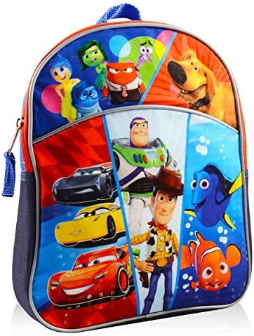 Disney Pixar Mini Backpack for Boys Girls Toddlers Kids ~ Premium 11" Backpack Bundle Featuring Toy Story, Disney Cars, Finding Nemo, Inside Out, and UP (Disney School Supplies)