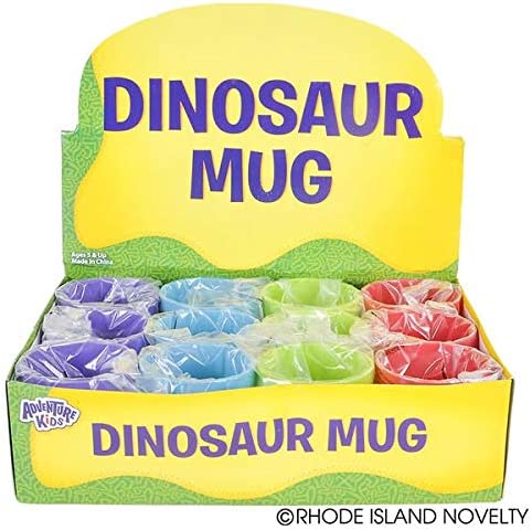 Rhode Island Novelty Dinosaurs Mugs Assorted Colors and Designs One Dozen