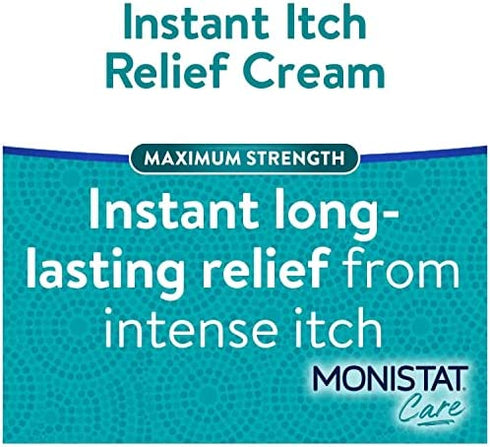 MONISTAT Care Maximum Strength Instant Itch Relief Cream, 1 Ounce (Pack of 2)