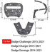 SENSHINE for Dodge Challenger Charger Durango Accessories 2014-2018 2019 2020 2021 2022 Bling Steering Wheel Sticker Cover Trim 4PCS Black For Dodge (Black Trim)
