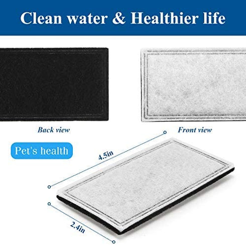 APPLIANCEMATES Pet Fountain Charcoal Replacement Filters Suitable for Harmony Automatic Plastic Water Fountains 9-Pack