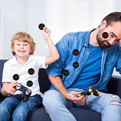 200 Pieces Video Game Controller Stickers for Video Game Party Supplies, Boys Birthday Party Decorations, 5 Styles