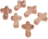 Zuluf Six Small Olive Wood Crosses The Holding Crosses From Israel | Handheld, Comforting Design for Clutching, Clinging With 6 Holy Land Certificates 6cm / 2.5 Inch Each Cross - CRS095