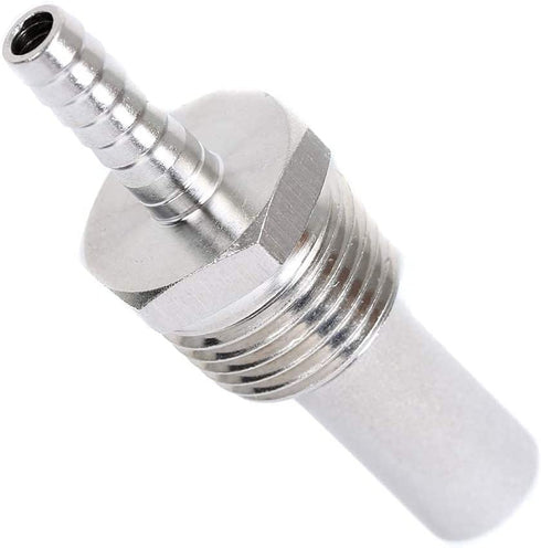 Joywayus 2pcs 0.5 Micron Home Brew Aeration Stone Inline Oxygenation Stainless Steel Diffusion Stone 1/2" NPT Carbonation Stone 1/4" Barb