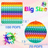 Jumbo Pop Toy 2 Packs Giant Popper Sensory Toys Huge Pops Huge Large Mega Popet Bulk Big Push It Gifts for Kids Toddler Girls Boys Stress Anxiety Relief Party Favor Stuffers