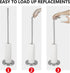 YCWIN Freestanding Toilet Paper Holder Stand with Storage for 6 Rolls of Toilet Tissue for Bathroom, Modern Toilet Paper Roll Holder Stand, Rustproof Stainless Steel Finish, Weighted Pedestal, Silver
