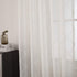 H.ebony White Semi Sheer Curtains with Moroccan Embroidery Trellis Design 63 inch Length for Living Room, Geometric Embroidered Pattern Curtain Panels Ivory Semi Rod Pocket 2 Panels,52" Wx63 L