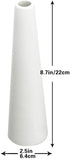 HOMOKUS White Ceramic Bud Vases Set of 3, Conic Small Bud Decorative Floral Vase Home Decor Centerpieces, Connected Tubes White Vase Set