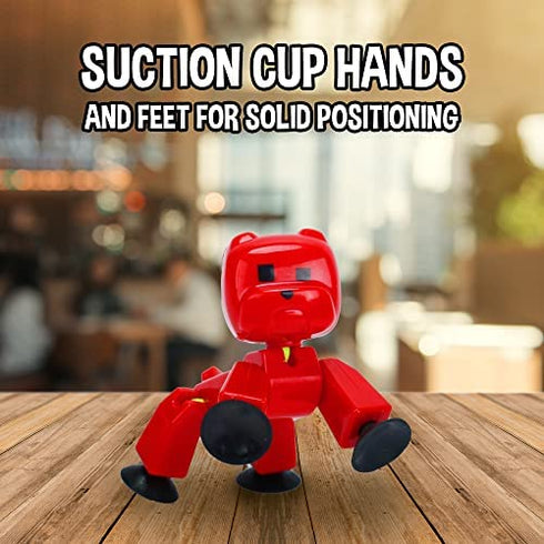 Zing Stikbot Pets 5 Pack, Set of 5 Stikbot Collectable Action Figures, Includes 1 Bulldog, 1 Monkey , 1 Cat and 2 Dogs, Create Stop Motion Animation