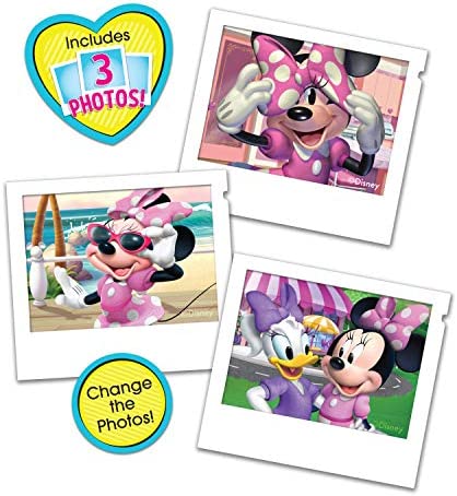Disney Junior Minnie Mouse Picture Perfect Camera, Lights and Realistic Sounds Pretend Play Toy Camera for 3 Year Old Girls, by Just Play