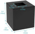 HIIMIEI Acrylic Tissue Box Cover 5.4x5.4x5.4'' Tissue Holder Napkin Dispenser for Home Office Restaurant-Black