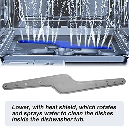 154568002 Dishwasher Lower Spray Arm for Electrolux Frigidaire 5304517203, 154568001, 154250801, 154250901, 154281101, 154414101 - Grey (154568001)