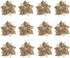 Jim's Cabin Artificial Flowers Pack of 12 Glitter Poinsettias for Christmas Tree Ornaments Butterfly Christmas Gold Decorations (Gold Brown)