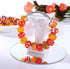 AIPRIDY 50Pcs 15x11mm Murano Large Hole Glass Beads with Silver Brass Cores European Beads for Jewelry Making (Orange)