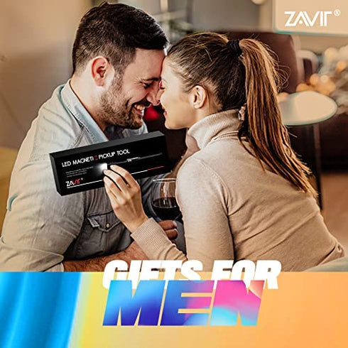 ZAVIT Gifts for Men Him Grandpa,Magnetic Pickup Tool with LED,Stocking Stuffers Christmas Gifts,Anniversary Birthday Valentines Day Cool Gifts Idea for Him Dad Husband,Fathers Day Dad Gifts