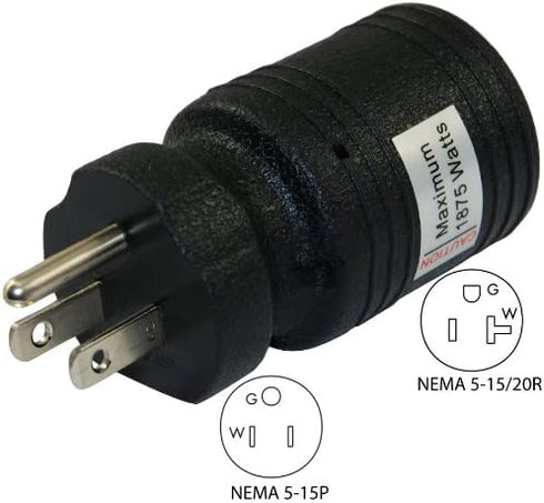Conntek 30129 15A to 15/20A Plug Adapter