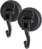 FE-H1011-2PK | 2-Pack | Large Adjustable Swivel Suction Cup Hook Holds Up to 13 lbs, Black