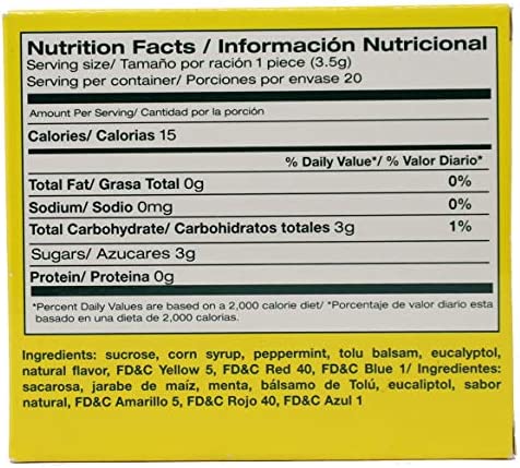 Zorritone Cough Drops | Mint Flavored Central American Cough Lozenges for Fast Acting Cough Relief and Sore Throat Soothing from The Common Cold, Flu, and Allergies; 20 Pieces