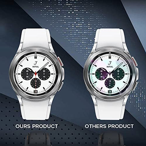 (4 Pack) Orzero Compatible for Samsung Galaxy Watch 4 Classic 42mm, Watch 3 (41mm), Watch (42mm) Tempered Glass Screen Protector, 2.5D Arc Edges 9 Hardness HD Bubble-Free (Lifetime Replacement)
