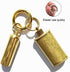 Dreambay Brass Keychain Mini Lighter and Container EDC Peanut Waterproof Lighter for Fire Starter Survival Camping Emergency Use