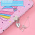 Magic Unicorn Notebook Set - Sequins Journals Unique Gift for Girls Travel School Office Notepad Memos A5 Diary Notebooks Unicorn Gel Pen Bracelet Key-chain with Locks and Keys