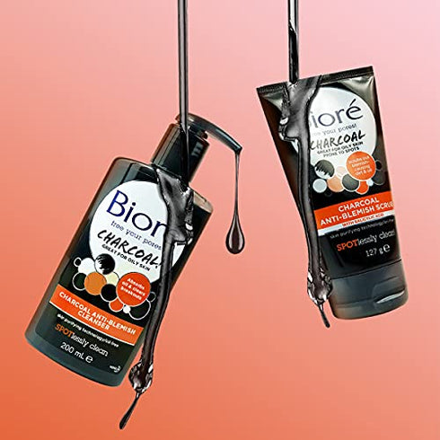 Bioré Charcoal Acne Face Scrub, with 1% Salicylic Acid and Natural Charcoal, Helps Prevent Breakouts and Absorb Oil for Deep Pore Cleansing, 4.5 Ounce (HSA/FSA Approved)