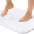 Gorilla Grip Thick Memory Foam Bath Rug, Soft Absorbent Luxury Mats, Plush Velvet Topside, Machine Wash Rugs, Microfiber Dries Quickly, Cushioned Bathroom Mat for Bathtub, Shower Floor, 24x17, White