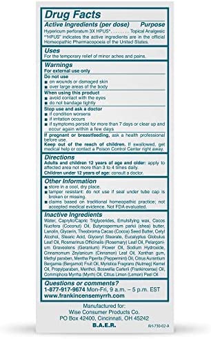 FRANKINCENSE & MYRRH Arthritis Pain Therapy Lotion – Fast Acting Pain Relief Cream and Hydrating Skin Repair, Net Weight 3 Ounces - 1 Pack