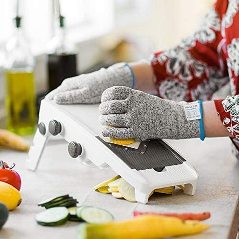 Stark Safe Cut Resistant Gloves Food Grade Level 5 Protection (EN388), Safety Kitchen Cutting Gloves for Oyster Shucking, Meat, Fish Fillet Processing, Mandolin Slicing, Wood Carving (X-Large, Pair)