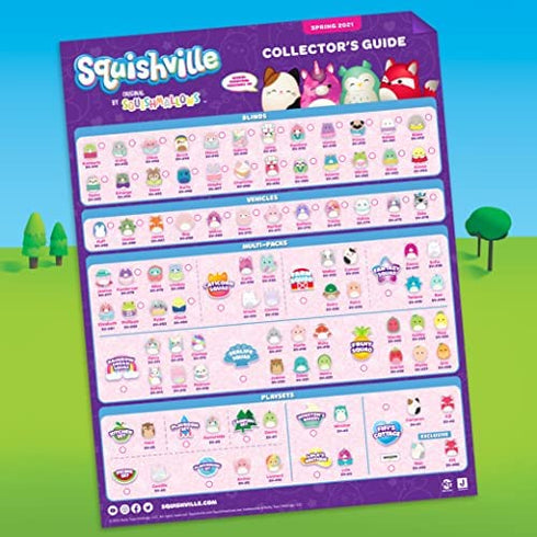 Squishville by Squishmallow Boutique Play Scene, 2” Lola Soft Mini-Squishmallow, 8” Playset, 1 Plush Accessory, Marshmallow-Soft Animals, Boutique Toys