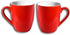 Homvare Porcelain Coffee Mug, Suitable for Both Hot and Cold Beverage Dishwasher and Microwave Safe, 10 oz - Red - 2 Pack