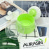 BPA Free Baby Powder Puff Box, Large 2.8" Fluffy Body After-Bath Powder Case, Baby Care Face/Body Villus Powder Puff Container, Makeup Cosmetic Talcum Powder Container with Hand Holder (Green)