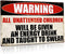 Putuo Decor Funny Warning Metal Sign, Man Cave Garage Decor, All Unattended Children, 12x8 Inches