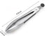 Stainless Steel Kitchen Tongs 2-Piece Set, 8.8-Inch Food Tongs, High Temperature Resistant, with Non-Slip Teeth And Non-Slip Strips, Suitable for Cooking And Grilling (Grip And Stir Food Ice Cubes)
