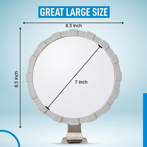 Heavy-Duty Fogless Mirror for Shower | Durable Anti Fog Shower Mirror for Shaving | with Razor Holder and Extra Anti-Fog Solution