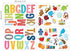 DECOWALL DS-8023 Alphabet ABC with Pictures Kids Wall Stickers Wall Decals Peel and Stick Removable Wall Stickers for Kids Nursery Bedroom Living Room (Small) Decor