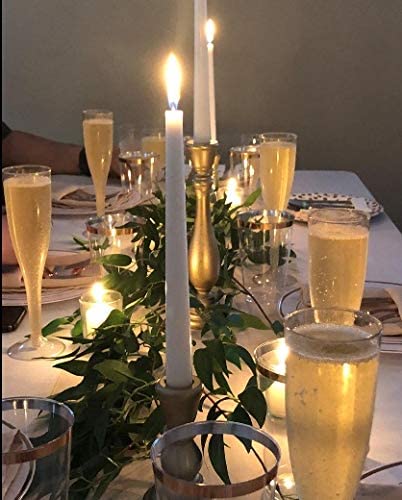 Gold Glitter Plastic Classicware Glass Like Champagne Wedding Parties Toasting Flutes (1 Box = Quantity 30)