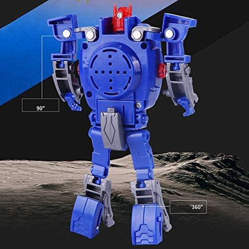 Creative Robot Transformer Kids Watch,Big Face Boys Digital Wrist Watches for 2-14 Year Old,Blue