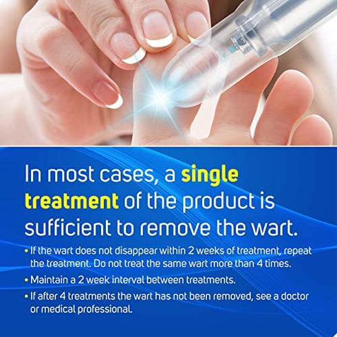 Care Science Wart Remover Freeze, 8 Applications | 1-Step Cryogenic Wart Removal for Common Warts on Hands, Elbows, & Knees or Plantar Warts on Feet