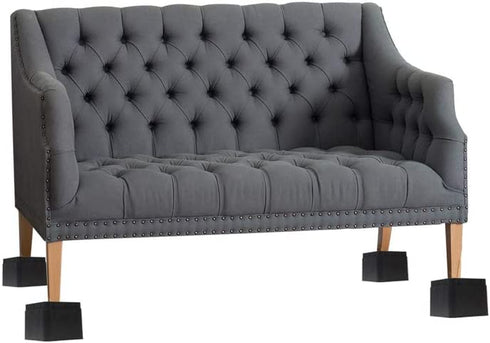 Muhome Stackable Bed and Furniture Risers 3 Inch Heavy Duty Bed Lifts for Sofa Couch Chair Table Additional 3 or 6 Inch Height or Storage Black