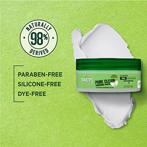 Garnier Fructis Style Pure Clean Finishing Paste for Hair, 2 Ounce Jar, (Packaging May Vary)