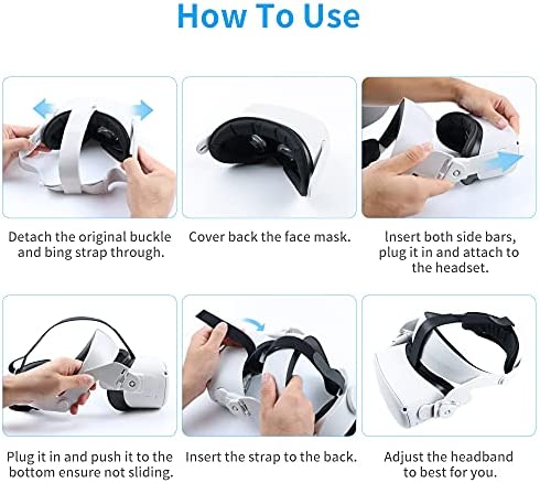 VeeR Head Strap for Quest 2, Adjustable Elite Strap for Reduce Face Pressure Enhanced Support in VR