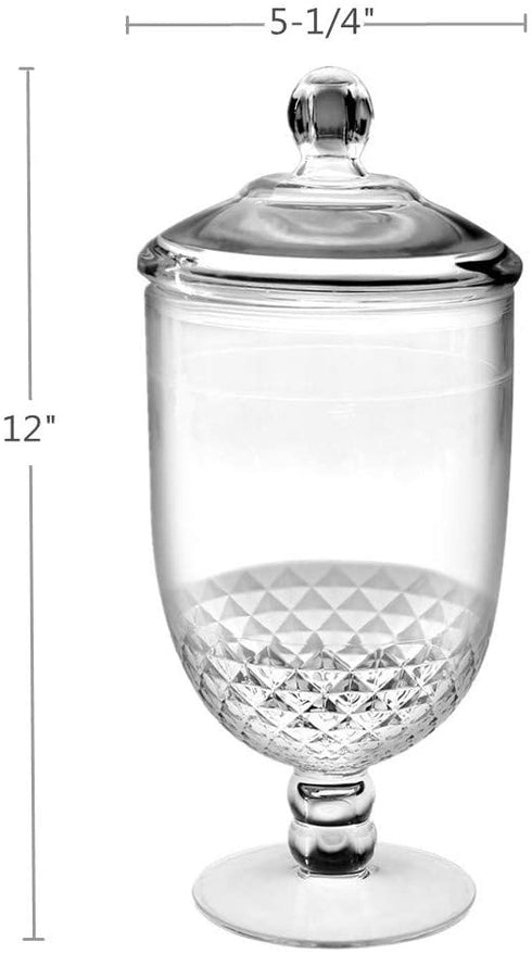 Bekmore Large Apothecary Jar with Airtight Lid in Premium Acrylic, Decorative Weddings Candy Buffet, Break-Resistant and BPA-Free, 57.5 Ounce