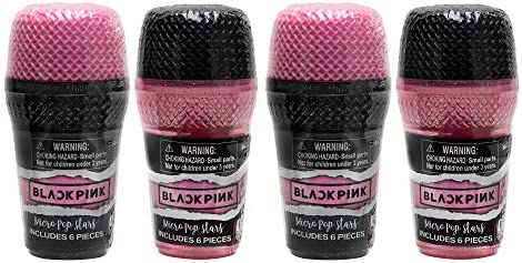 Blackpink Micro Pop Stars, Mystery Surprise Figures 4 Pack - 3” Kpop Idol Dolls - Features Lisa, Jennie, Jisoo, and Rosé - 1 of 3 Styles Chosen at Random - Interchangeable Outfits and Accessories